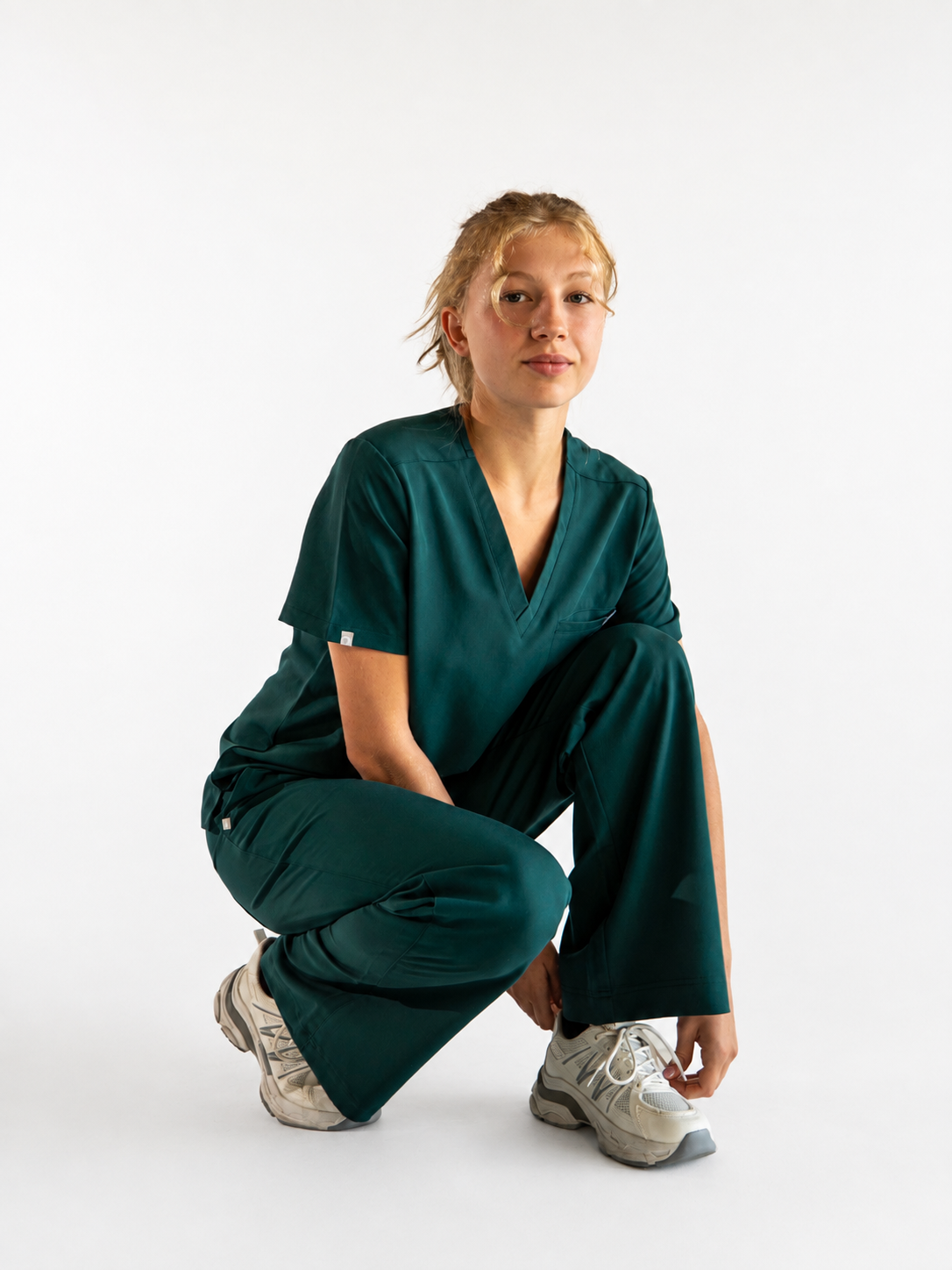 ACE Wide Leg Scrub Pants - Pine