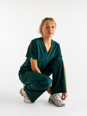 ACE Wide Leg Scrub Pants - Pine