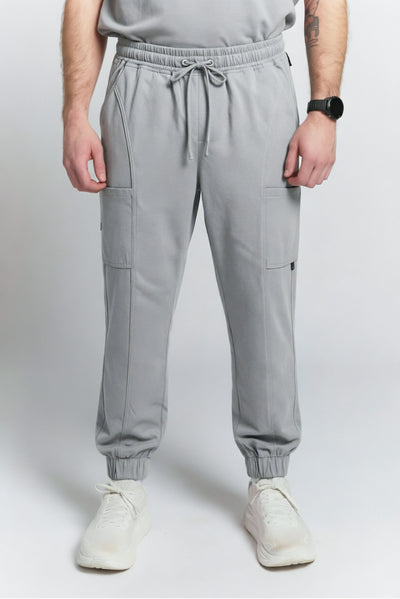 Pantalon de gommage Alexander coupe droite - Gris clair