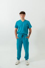 Kian Jogger Scrub Pants - Cyan Blue