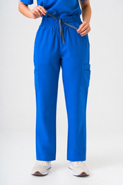 Pantalon médical Lulu coupe droite - Bleu roi