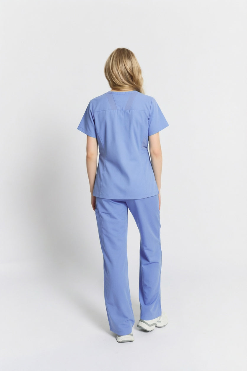 Elizabeth Scrub Top Ceil Blue
