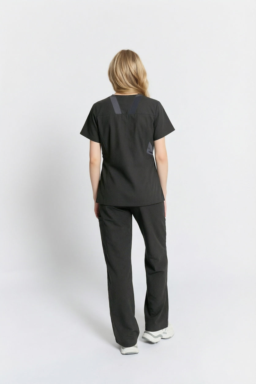 Elizabeth Scrub Top Black