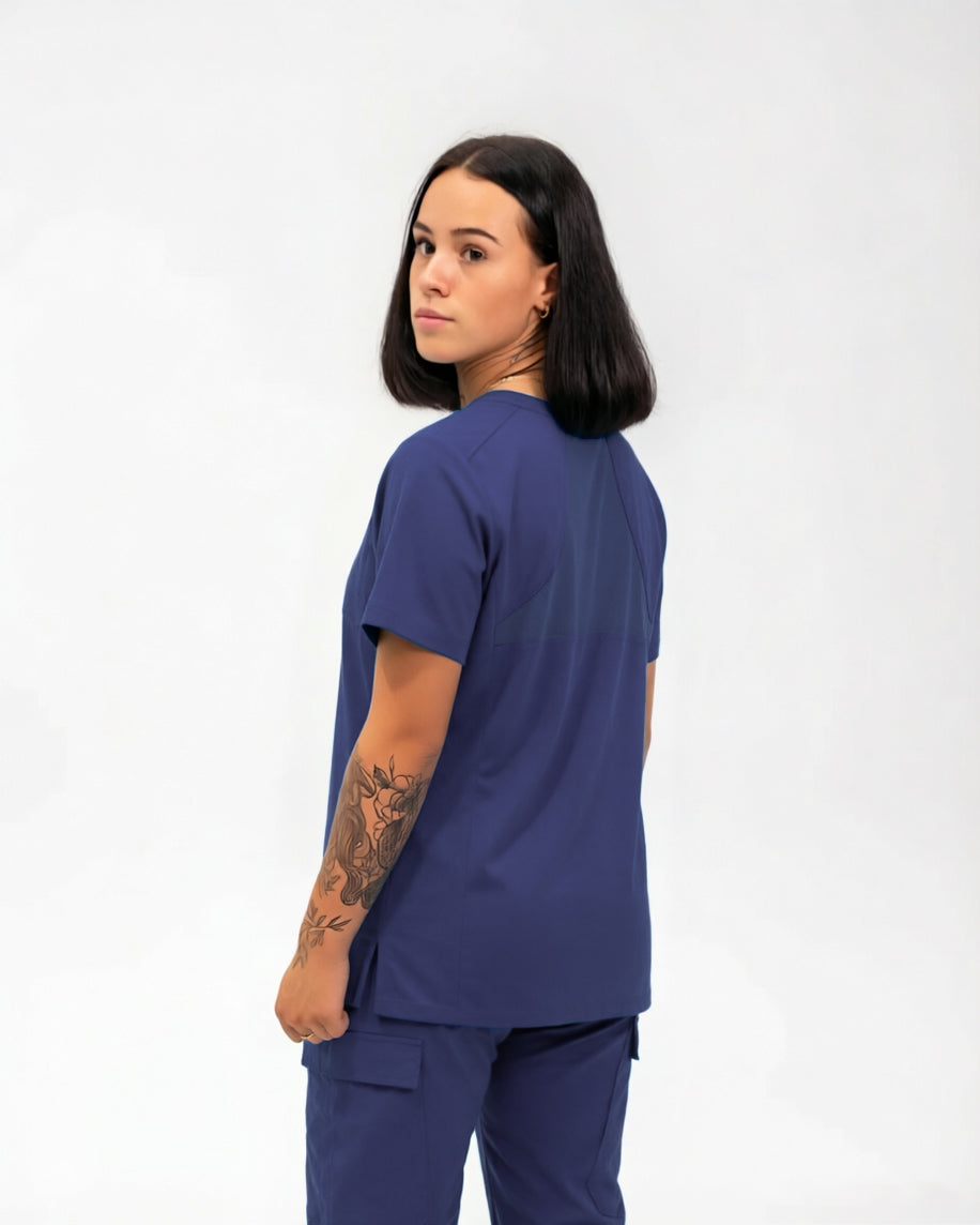 Helen Scrub Top Navy
