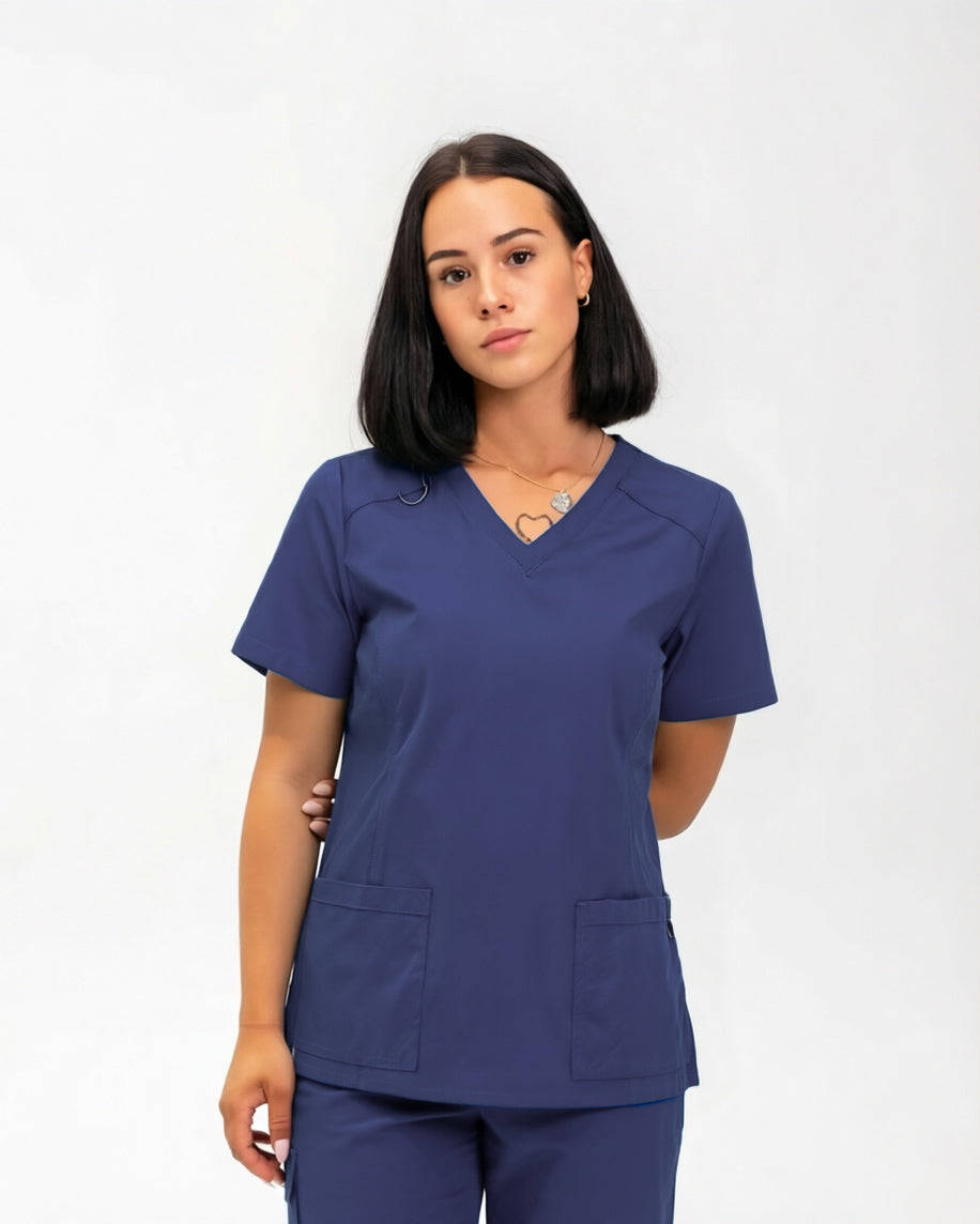 Helen Scrub Top Navy