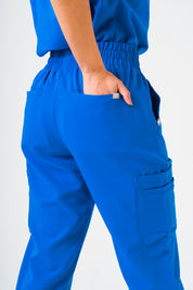 Pantalon médical Lulu coupe droite - Bleu roi