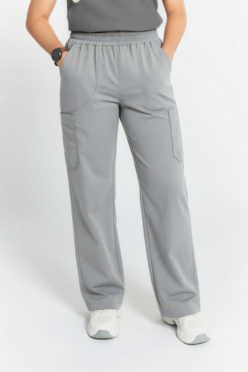 Mona Straight Leg Scrub Light Grey