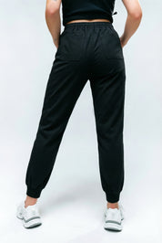 Pantalon de gommage Virginia coupe droite noir