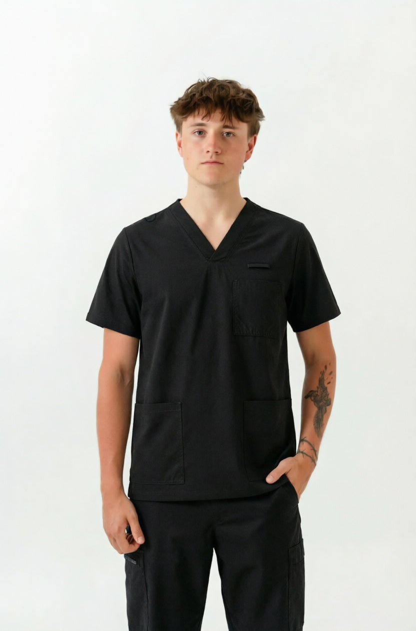 William Scrub Top- Black
