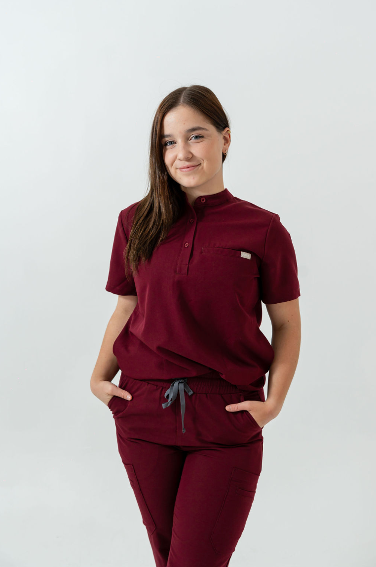 Anastasia Jogger Scrub Pants - Burgundy