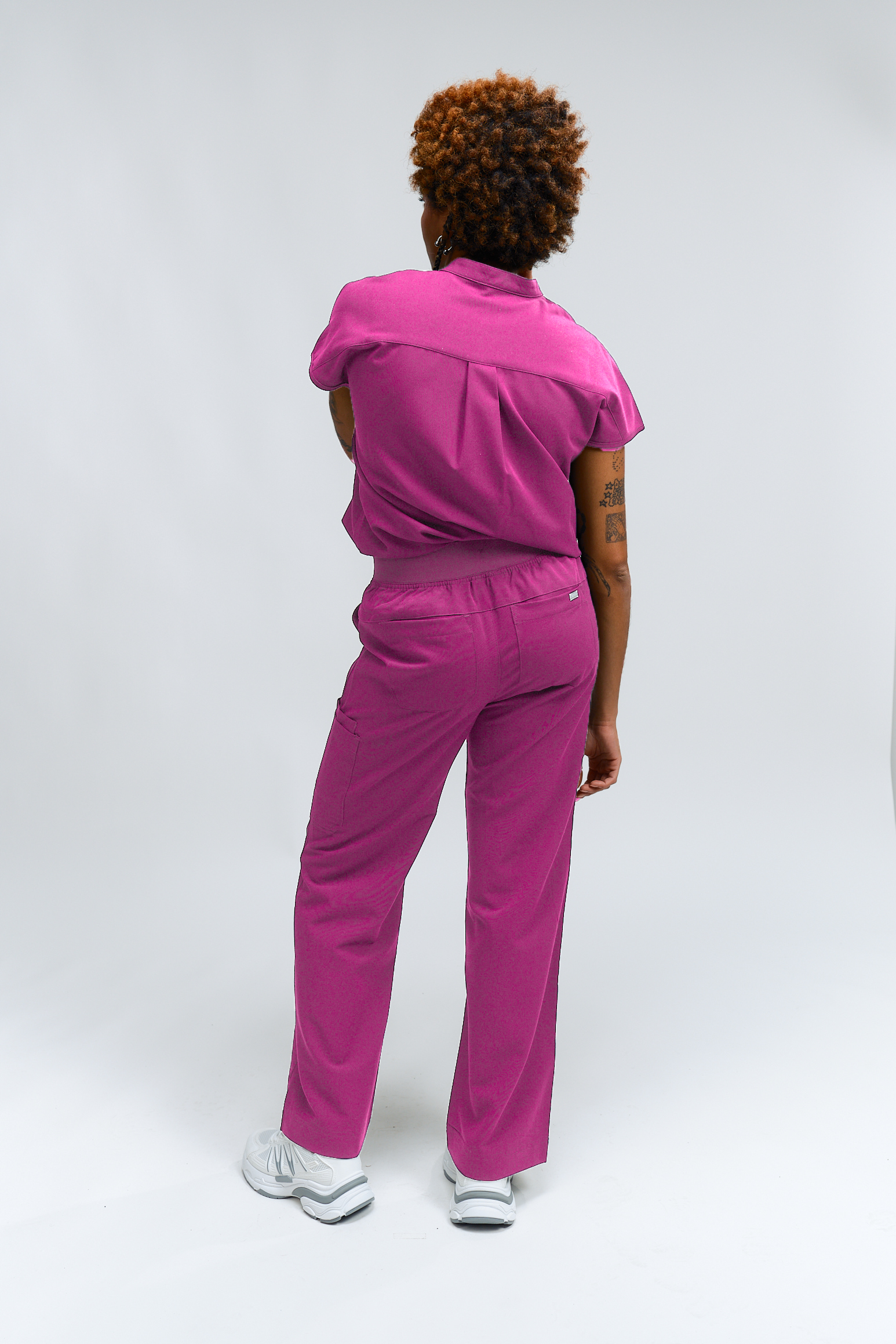 Pantalon de gommage ACE à jambe large - Fuchsia