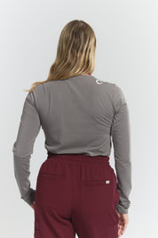 Amelia Longsleeve Underscrub - Grey - SILVADUR & Cooling Tech