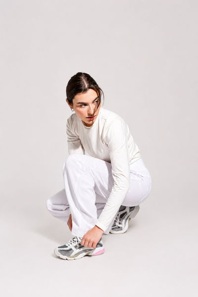Pantalon de gommage ACE à jambe large - Blanc