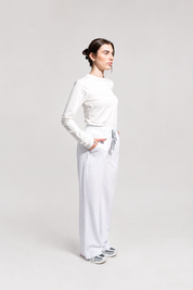 Pantalon de gommage ACE à jambe large - Blanc