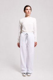 Pantalon de gommage ACE à jambe large - Blanc