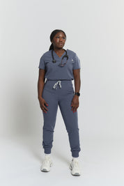 Anastasia Jogger Scrub Pants - Stormy Grey