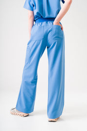 Pantalon de gommage ACE à jambe large - Bleu Ceil