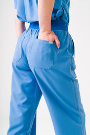 Pantalon de gommage ACE à jambe large - Bleu Ceil