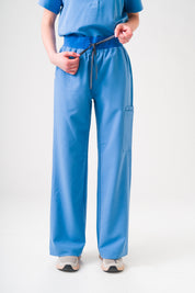 Pantalon de gommage ACE à jambe large - Bleu Ceil