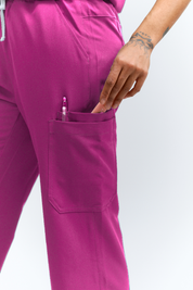 Pantalon de gommage ACE à jambe large - Fuchsia