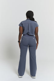 ACE Wide Leg Scrub Pants - Stormy Grey