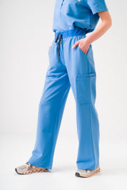 Pantalon de gommage ACE à jambe large - Bleu Ceil