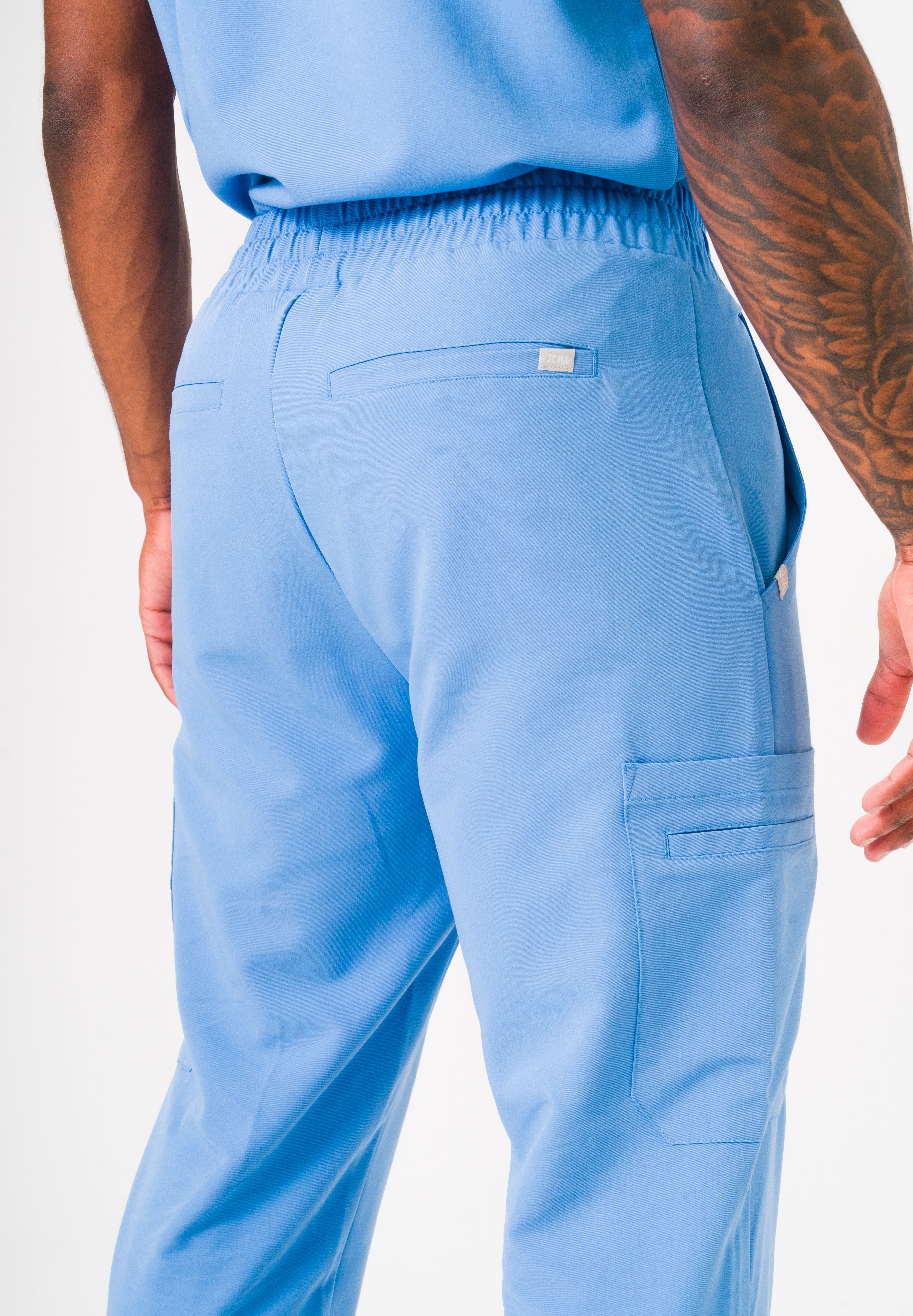 Luca Straight Scrub Pants - Ceil Blue