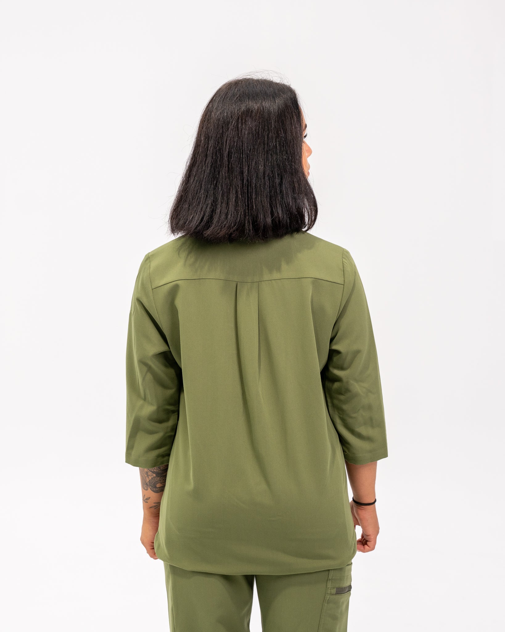 Tunique médicale demi-manches Cecilia - Vert Mousse