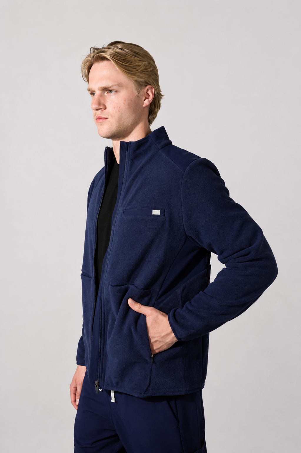 Elliot Polar Fleece Jacket- Navy