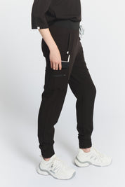 Elodia Jogger Scrub Pants - Black
