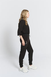 Elodia Jogger Scrub Pants - Black
