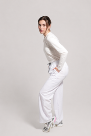 Pantalon de gommage ACE à jambe large - Blanc