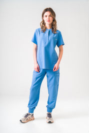 Gloria Scrub Top - Ceil Blue