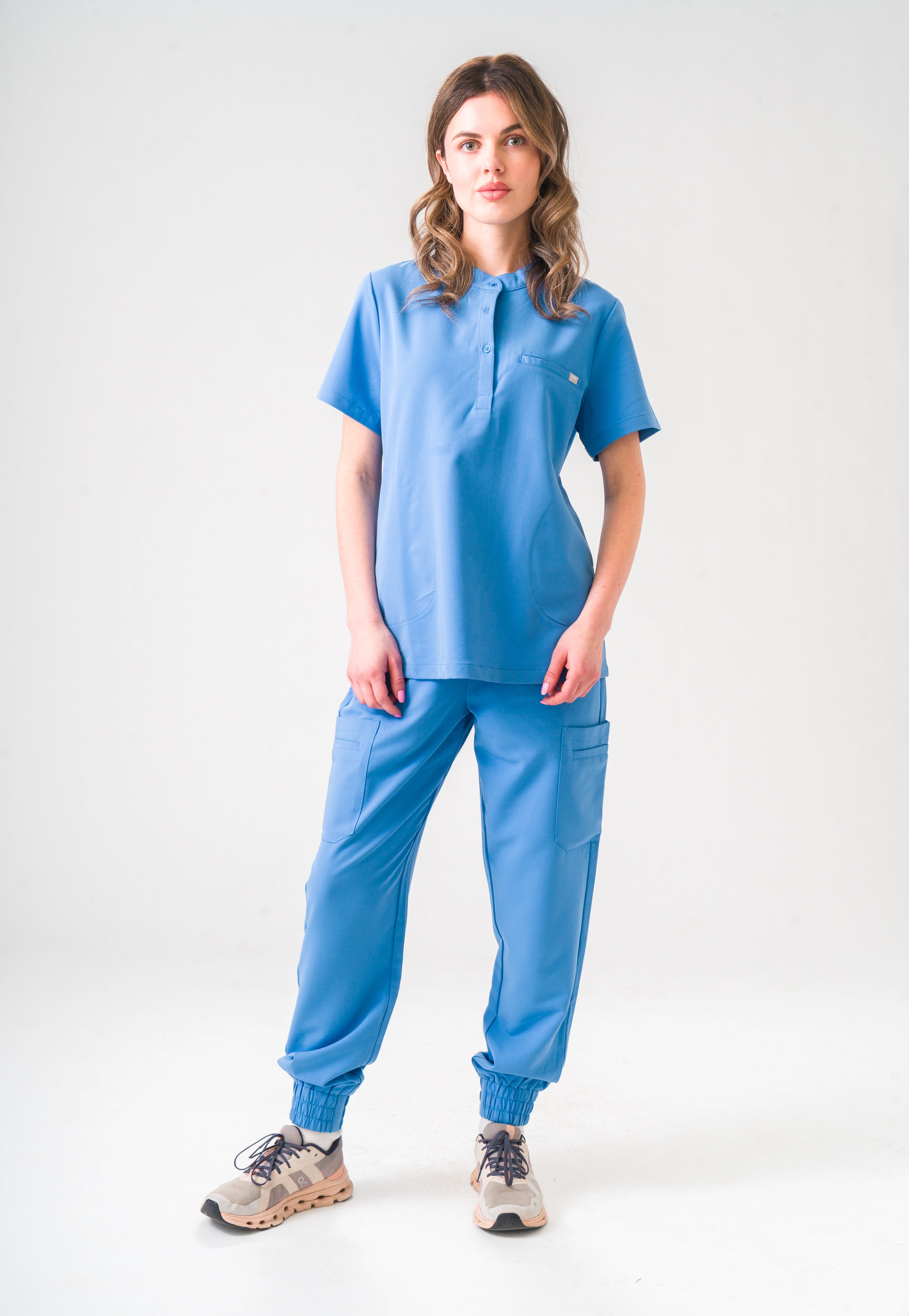 Gloria Scrub Top - Ceil Blue