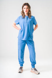 Gloria Scrub Top - Ceil Blue