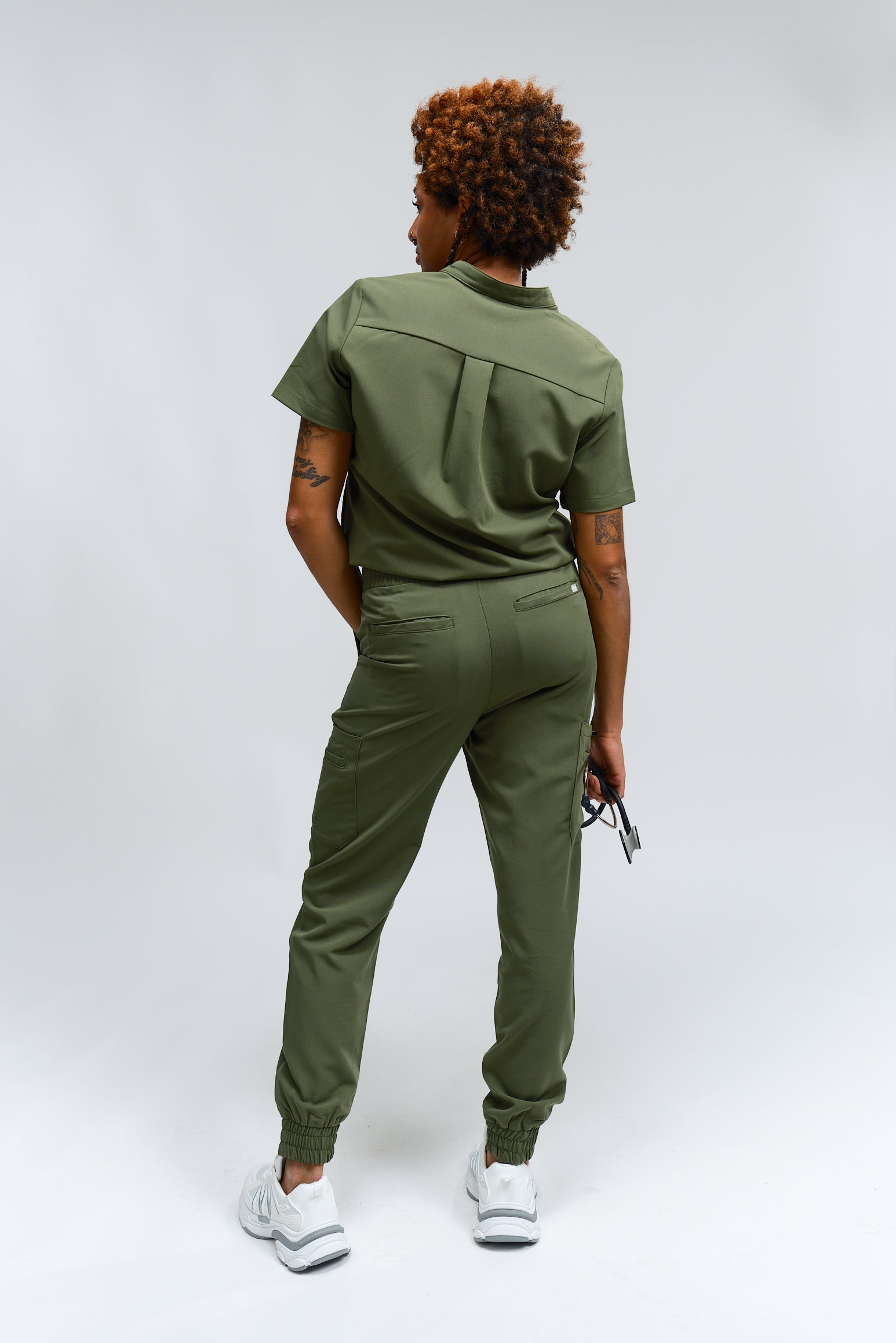 Haut d'uniforme médical Gloria - Vert mousse