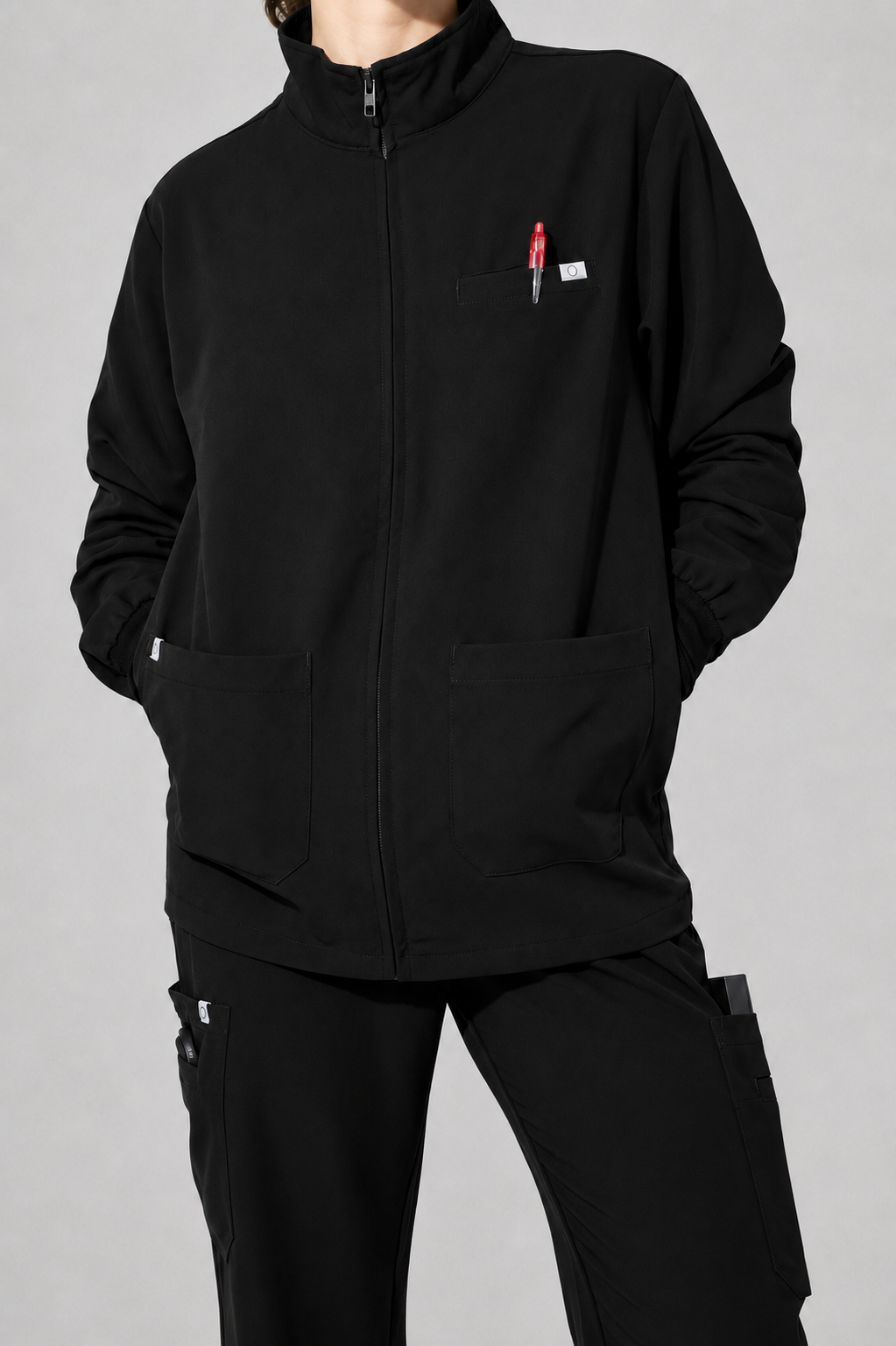 Katherine Scrub Jacket -Black