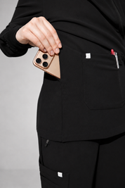 Katherine Scrub Jacket -Black