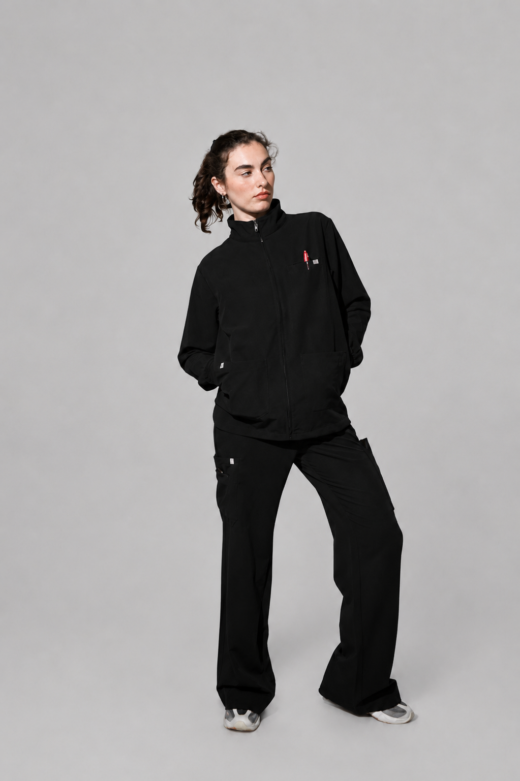 Katherine Scrub Jacket -Black