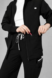 Katherine Scrub Jacket -Black