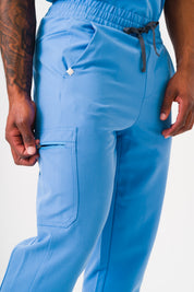 Kian Jogger Scrub Pants - Ceil Blue