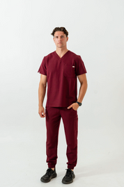 Kian Jogger Scrub Pants - Burgundy