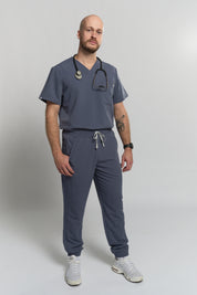 Kian Jogger Scrub Pants - Stormy Grey
