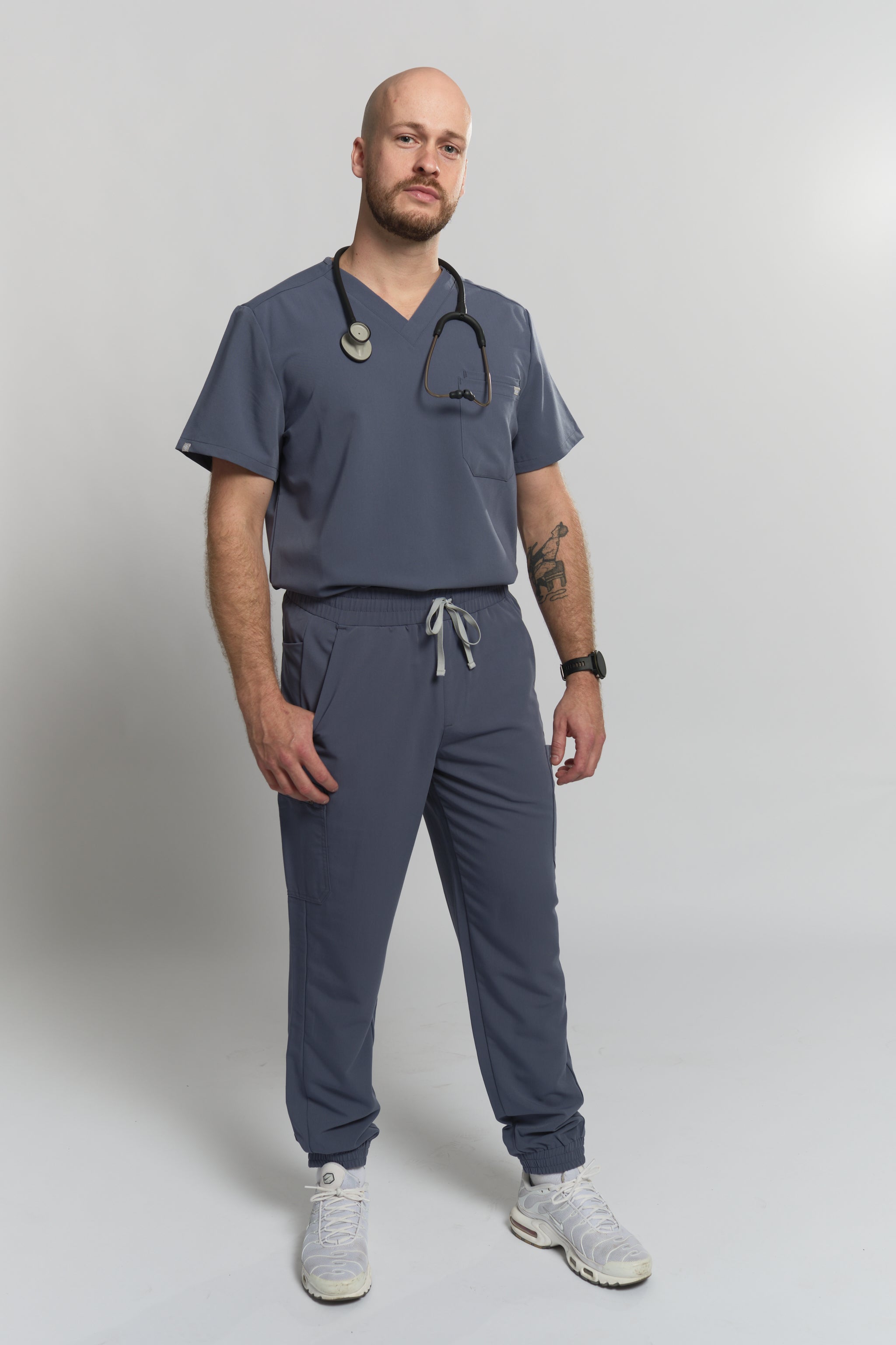 Kian Jogger Scrub Pants - Stormy Grey