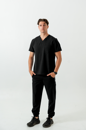 Liam Scrub Top - Black