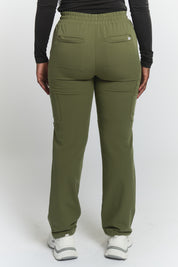 Pantalon de gommage droit Lulu - Vert mousse