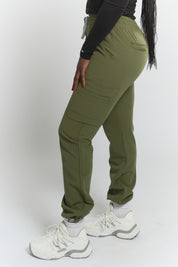 Pantalon de gommage droit Lulu - Vert mousse