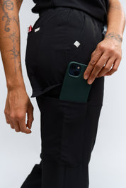 Pantalon de jogging de gommage Lydia - Noir - le cours de remplissage