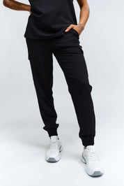 Pantalon de jogging de gommage Lydia - Noir - le cours de remplissage