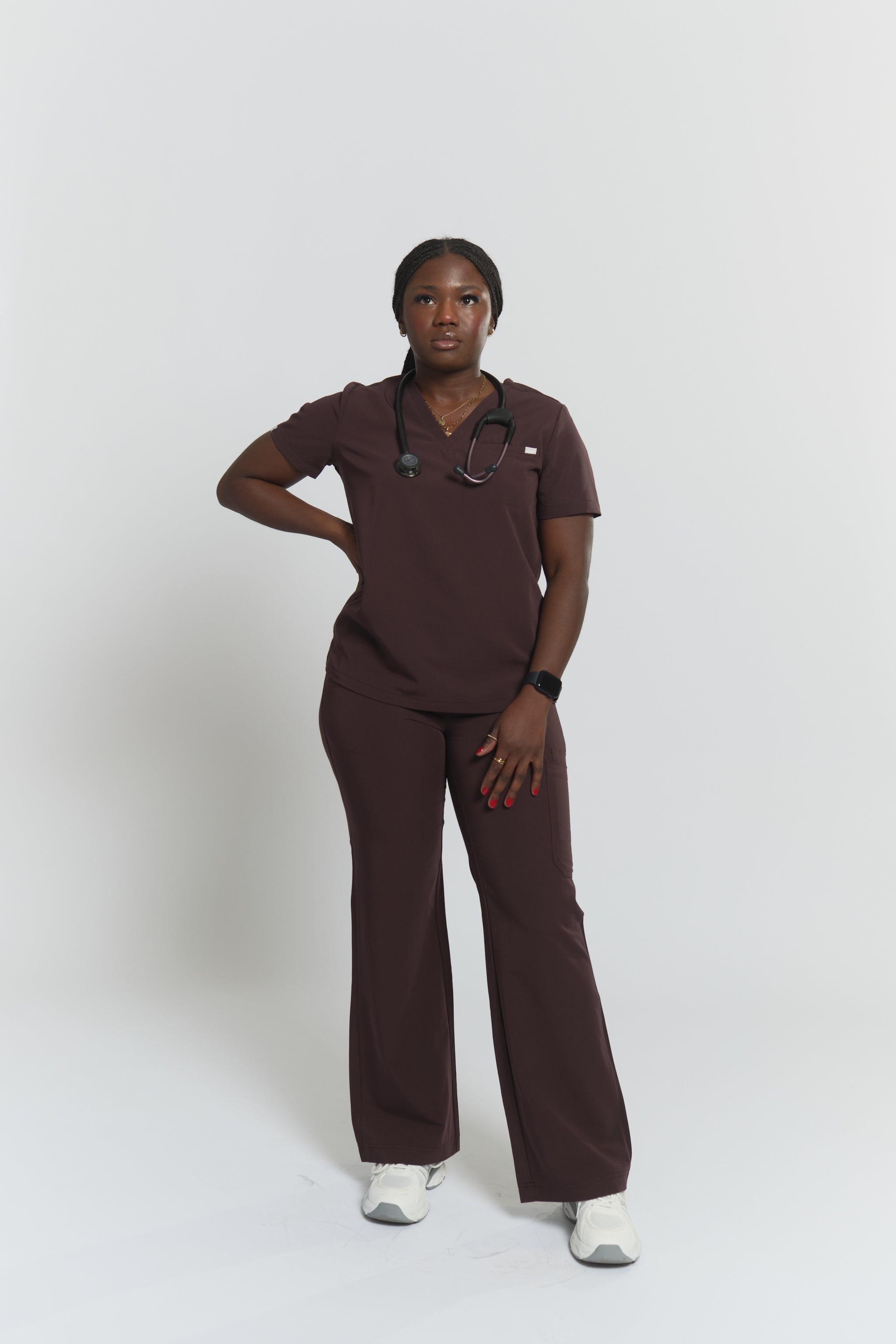 Haut d'uniforme Olivia - Espresso